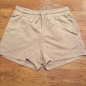 H&M Tan Elastic Waist Shorts